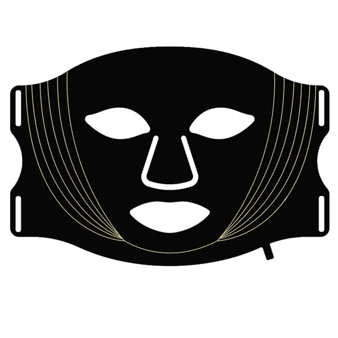 Pelunor Éclat – Masque LED visage en silicone souple, lumière rouge, sans fil