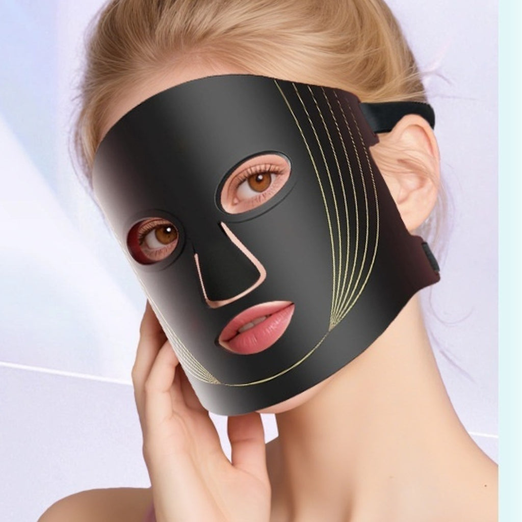 Pelunor Éclat – Masque LED visage en silicone souple, lumière rouge, sans fil